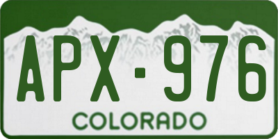 CO license plate APX976