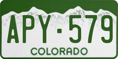 CO license plate APY579