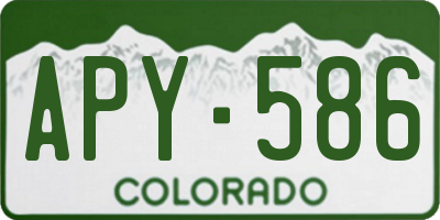 CO license plate APY586