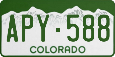 CO license plate APY588