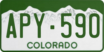 CO license plate APY590