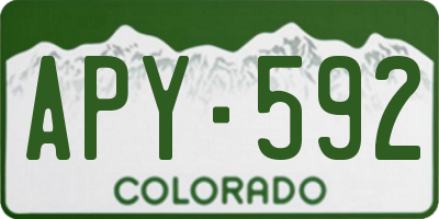 CO license plate APY592