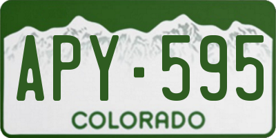 CO license plate APY595