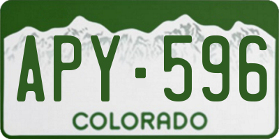 CO license plate APY596