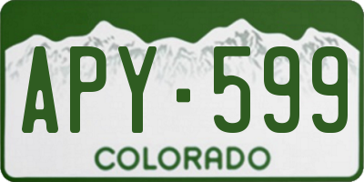 CO license plate APY599