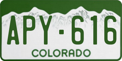 CO license plate APY616