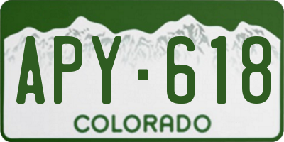 CO license plate APY618