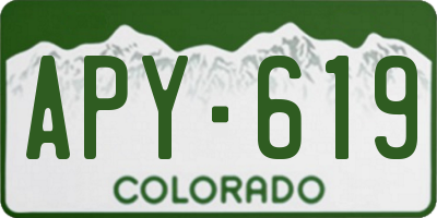 CO license plate APY619