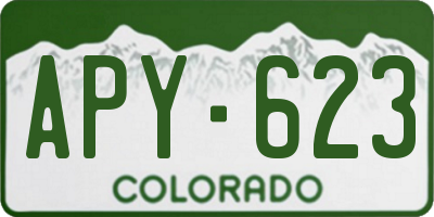 CO license plate APY623