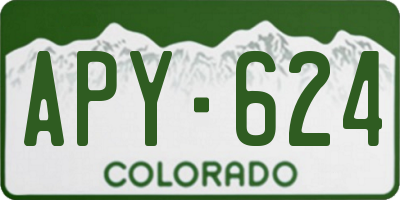CO license plate APY624