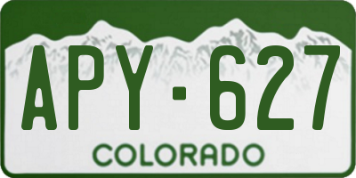 CO license plate APY627