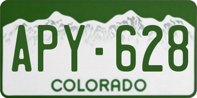 CO license plate APY628