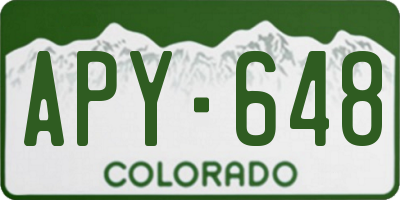 CO license plate APY648