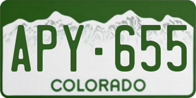 CO license plate APY655