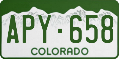 CO license plate APY658