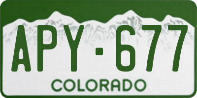 CO license plate APY677