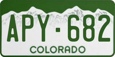 CO license plate APY682