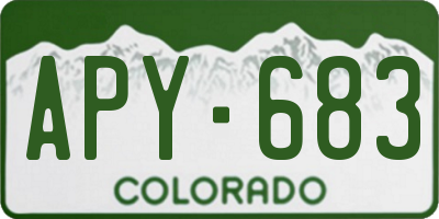 CO license plate APY683