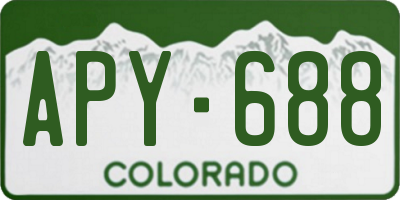 CO license plate APY688