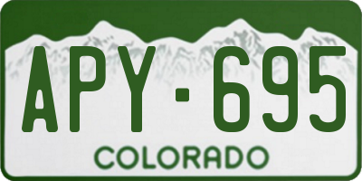 CO license plate APY695