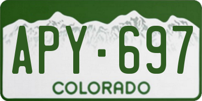 CO license plate APY697