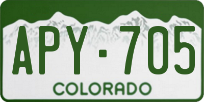 CO license plate APY705