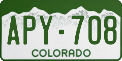 CO license plate APY708