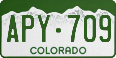 CO license plate APY709
