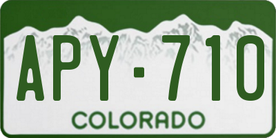 CO license plate APY710