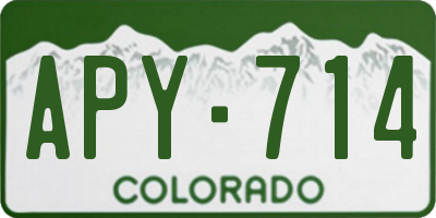 CO license plate APY714