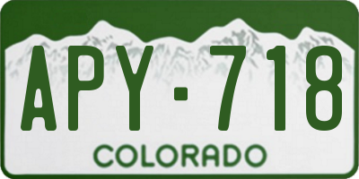 CO license plate APY718