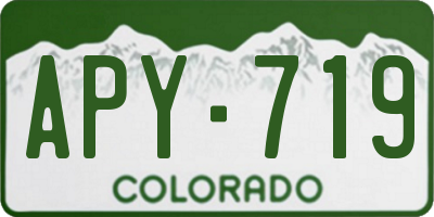 CO license plate APY719
