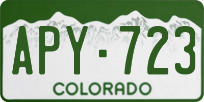 CO license plate APY723