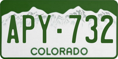CO license plate APY732