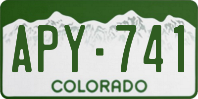 CO license plate APY741