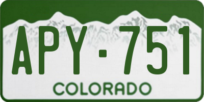 CO license plate APY751