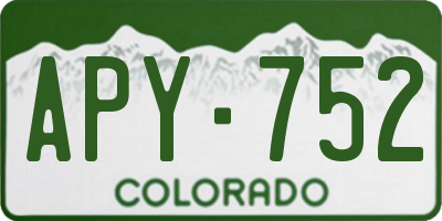 CO license plate APY752