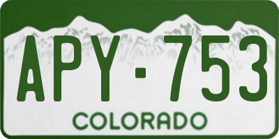 CO license plate APY753