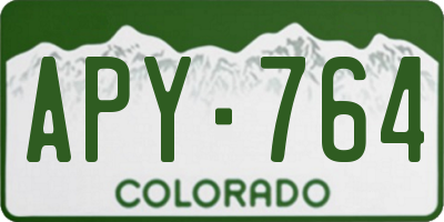 CO license plate APY764