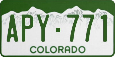 CO license plate APY771