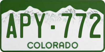 CO license plate APY772
