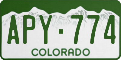 CO license plate APY774