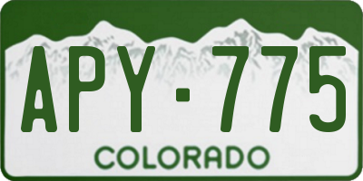 CO license plate APY775