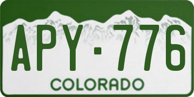 CO license plate APY776