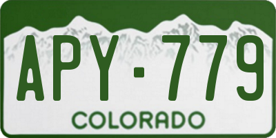 CO license plate APY779