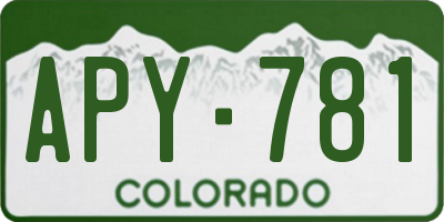 CO license plate APY781