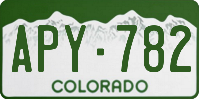 CO license plate APY782
