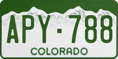 CO license plate APY788