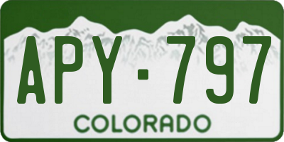 CO license plate APY797