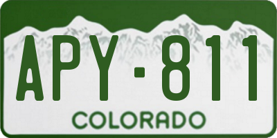 CO license plate APY811